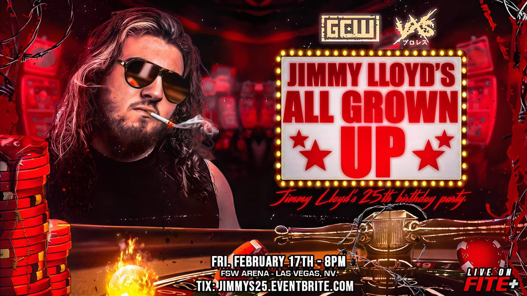 "Speedball" Mike Bailey vs. Miedo Extremo Added To GCW/VXS' Jimmy Lloyd's All Grown Up On February 17th